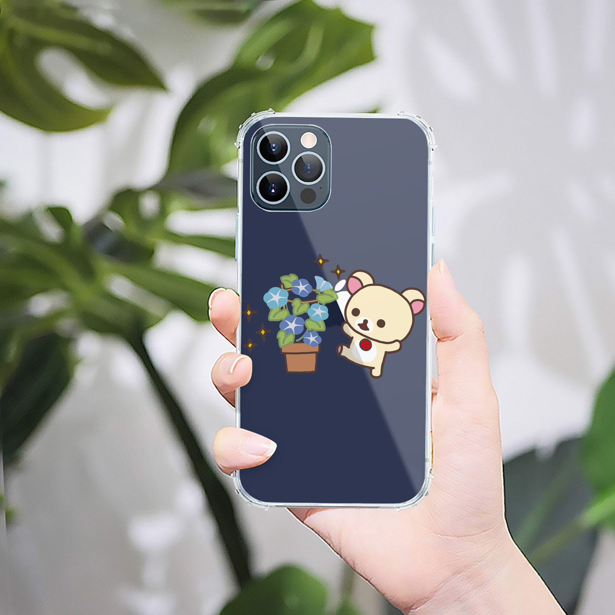（画像用） リラックマ リラックマ キイロイトリ Rilakkuma Korilakkuma Kiiroitori 【iPhone 12シリーズ対応】透明スマホケース（クリアソフトケース）